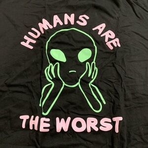 Hot Topic Black Cotton T-Shirt